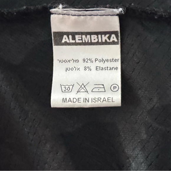 Alembika Oversized Shift Dress Womens Medium Black Mixed Media Floral - Picture 10 of 12